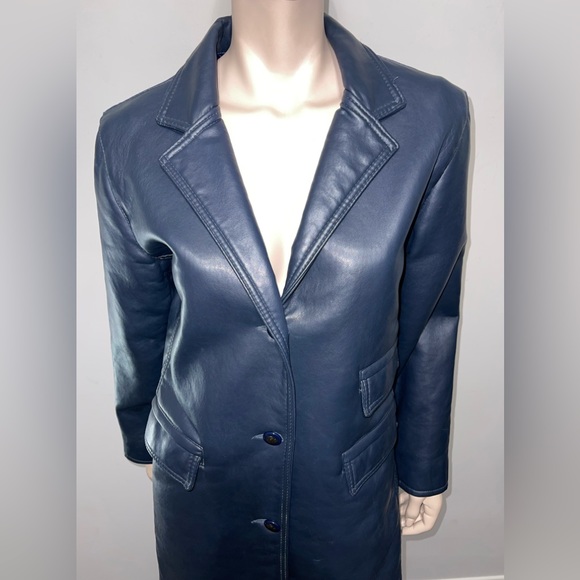 Gruppo GV Italian Vegan Navy Blue Coat M - Picture 2 of 14